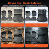 TPE Floor Liners & Backrest Mat &Cargo Liner for 2001-2007 Highlander Base Limited Sport