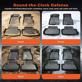 Floor Mats Replacement for Mustang 2004-2014 | 4Pcs Front and Rear, TPE Material, Black