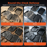 4Pcs Car Floor Mats Liner Front and Rear TPE Black Replacement for Fit 2.gen 2009-2013 Hatchback 4-Door