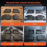 3-Piece TPE All-Weather Floor Mats for 2016-2023 Toyota Tacoma Double Cab