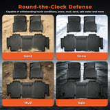 3Pcs Front and Rear TPE Car Floor Mats Replacement for F250 F350 Super Duty SuperCab 1999-2007