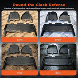 3Pcs Front and Rear TPE Car Floor Mats Replacement for F250 F350 F450 F550 Super Crew Cab 2012-2016