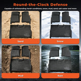 3PCS TPE All-Weather Floor Mats for 2010-2014 Ford F-150 SuperCrew