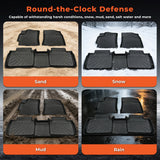 3PCS TPE All-Weather Floor Mats for 2007-2011 Toyota Camry