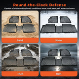 Custom Fit All-Weather Floor Mats for 2010-2015 Toyota Prius (XW30) – Heavy Duty TPE Floor Liners, 1st & 2nd Row Full Set