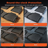 labwork 3-Piece 3D TPE All-Weather Floor Mats for 2014-2021 Toyota Tundra CrewMax Double Cab