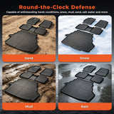 Floor Mats & Cargo Liner Set for 2007-2011 Toyota Camry All Weather Automotive TPE Floor Liners Set