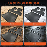 Black 4Pcs Front and Rear TPE Car Floor Mats and Cargo Liner Replacement for Kicks 2018-2024