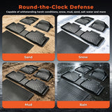 4PCS Floor Mats and Cargo Liner Black TPE Replacement for Edge 2015-2024