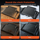 3-Piece TPE All-Weather 3D Floor Mats with Metal Emblem for Colorado Canyon 2023-2026 [Fits 4-Door Crew Cab Only]