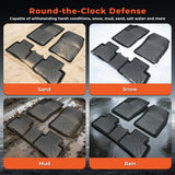 Floor Mats Liner For 2018-2023 Toyota C-HR 4-Door Front & Rear All Weather Black