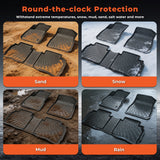 3-Piece Custom 3D TPE Floor Liners (1st & 2nd Row) for 2016-2025 Chevy Malibu (Fits Hybrid)