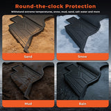3-Piece 3D Injection Molded All-Weather Rubber Floor Mats for 2009-2018 Dodge Ram 1500 2500 3500 Classic