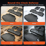 Floor Mats Liners+Trunk Cargo Liner For 2014-2019 Toyota Corolla Sedan Black