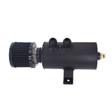 Aluminum 10AN Oil Catch Can Reservoir Tank W/ Breather Filter Baffled Labwork Lab Work Auto