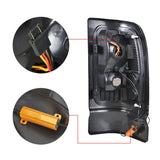 Black+Chrome Housing LED Tail Light For 94-01 Dodge Ram Truck 1500 2500 3500 Lab Work Auto