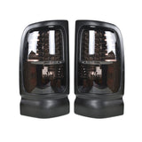 Black+Chrome Housing LED Tail Light For 94-01 Dodge Ram Truck 1500 2500 3500 Lab Work Auto