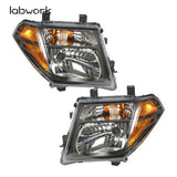 Clear Lens Headlight Black For 2005-07/08 Nissan Pathfinder/Frontier RH & LH Lab Work Auto