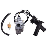 Carburetor Assembly with 7/8" Throttle Handle Grip & Cable Kit for 2000-2003 Yamaha TTR125