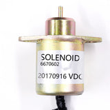 Fuel Shut Off Solenoid 6670602 Replacement for Bobcat 463 553 S70 S100 3Pin