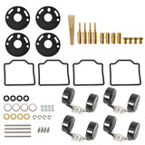 4 x Carburetor Rebuild Repair Kit & Float For CB750 CB 750 K4 69-76