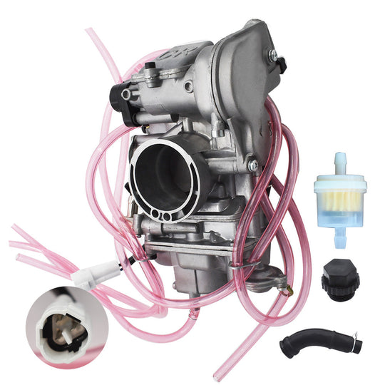Silvery Carburetor with Fuel Filter Replacement for Suzuki RMZ450 2005-2007 Replacement for Yamaha YZ426F 2000-2002
