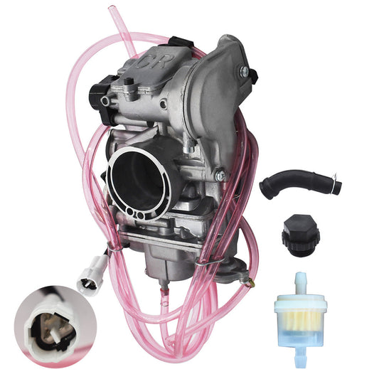 Silvery Carburetor with Fuel Filter Replacement for Suzuki RMZ450 2005-2007 Replacement for Yamaha YZ426F 2000-2002