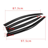 For 2008-2012 Honda Accord 4Door Sedan 3D Wavy Window Visor Gear 4pcs Lab Work Auto