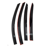 For 2008-2012 Honda Accord 4Door Sedan 3D Wavy Window Visor Gear 4pcs Lab Work Auto