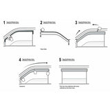 For 2008-2012 Honda Accord 4Door Sedan 3D Wavy Window Visor Gear 4pcs Lab Work Auto