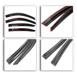 For 2008-2012 Honda Accord 4Door Sedan 3D Wavy Window Visor Gear 4pcs Lab Work Auto