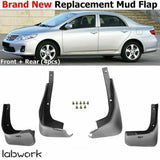 Front Rear Mud Flaps Splash Guards For 2009-2013 Toyota Corolla MudGuards Lab Work Auto