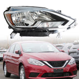 Halogen Headlight For 2016-18 Nissan Sentra Right Side Chrome Housing NI2503244