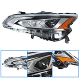 Headlight Assembly For 2019-20 Nissan Altima LED Driver Left Side Chrome Housing Lab Work Auto