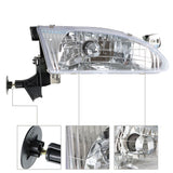 Headlight Kits Replacement For 1998-2000 Corolla Driver Passenger Pair Headlight Lab Work Auto