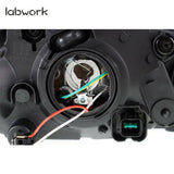 Headlights Lamps Replacement For 2004-2006 Hyundai Elantra Black Housing LH + RH Lab Work Auto