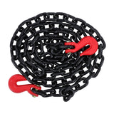 Labwork 7100LBS G80 Steel 3/8In X 10Ft Transport Strap Chain Black and Red