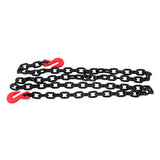 Labwork 7100LBS G80 Steel 3/8In X 10Ft Transport Strap Chain Black and Red