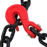 Labwork 7100LBS G80 Steel 3/8In X 10Ft Transport Strap Chain Black and Red