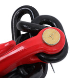 Labwork 7100LBS G80 Steel 3/8In X 10Ft Transport Strap Chain Black and Red