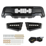 Replacement for F-150 2009-2014 Front Bumper Cover w/Lights Black Replacement for 1KPFD1205026