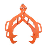 32 inch Orange Steel Log Grapple Hook with 4 Claws