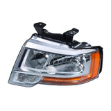 Left Side Headlight Assembly Chrome Replacement for Expedition 2015 2016 2017 Headlamps Assembly Replacement for FL1Z13008H