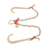Labwork 5/16in x 2ft Tow Chain G80 with Grab Hooks and 2T Dump Buckles