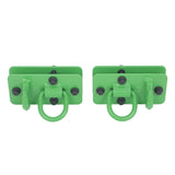 2 Pack Tractor Bucket Hooks with Tie Down Ring Grade 70 Forged Steel Bolt On Grab Hook Tow Hook Mount with Backer Plate Replacement for Tractor Bucket RV UTV Truck Max 15000 lbs DarkGreen