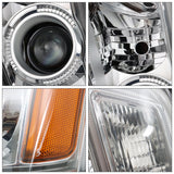 Driver Side Headlights Assembly Halogen Replacement for Terrain 2010-2015 Housing Chrome Lamp LH 1PC GM2502350