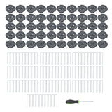 6 Inch 11 Gauge 100pcs Galvanized Garden Stakes 100pcs Gaskets 1pick Hook Landscape Staples Set Replacement for Weed Fabric Barrier