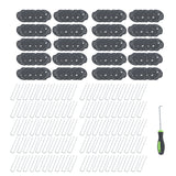 6 Inch 11 Gauge 100pcs Galvanized Garden Stakes 100pcs Gaskets 1pick Hook Landscape Staples Set Replacement for Weed Fabric Barrier