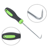 6 Inch 11 Gauge 100pcs Galvanized Garden Stakes 100pcs Gaskets 1pick Hook Landscape Staples Set Replacement for Weed Fabric Barrier