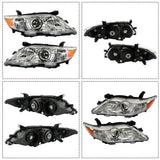 Hybrid Reflector Chrome Projector Headlights 1Pair For 2010 2011 Toyota Camry